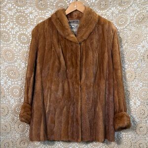 Elegant Brown Fur Coat